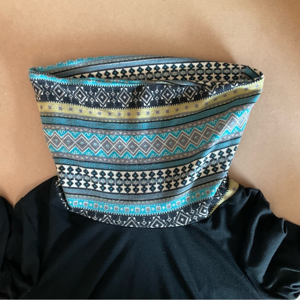 Moqivgi Cowl Neck Tunic Tribal Pattern - Picture 8 of 8
